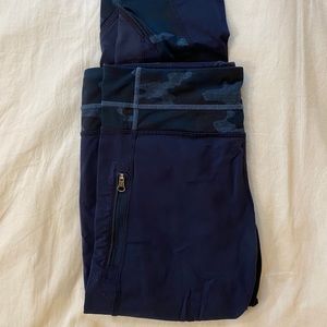 Blue Camo Lululemon workout leggings